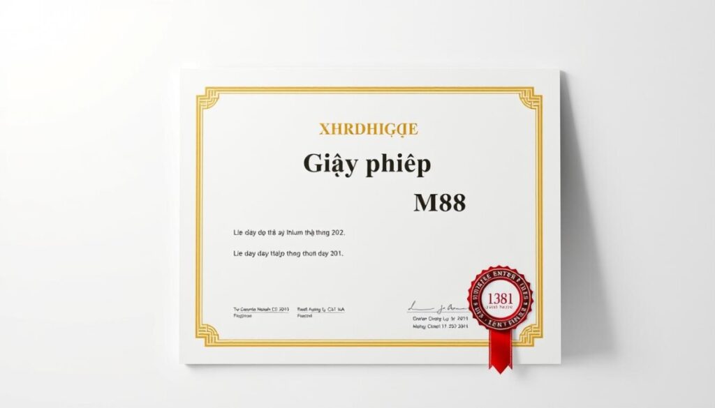 Giấy phép M88 Giấy phép M88