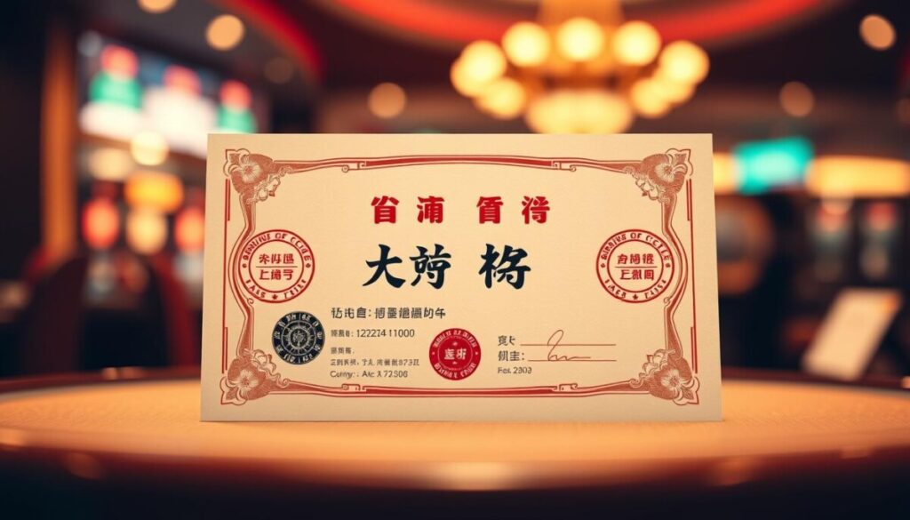 ใบอนุญาตคาสิโน ใบอนุญาตคาสิโน