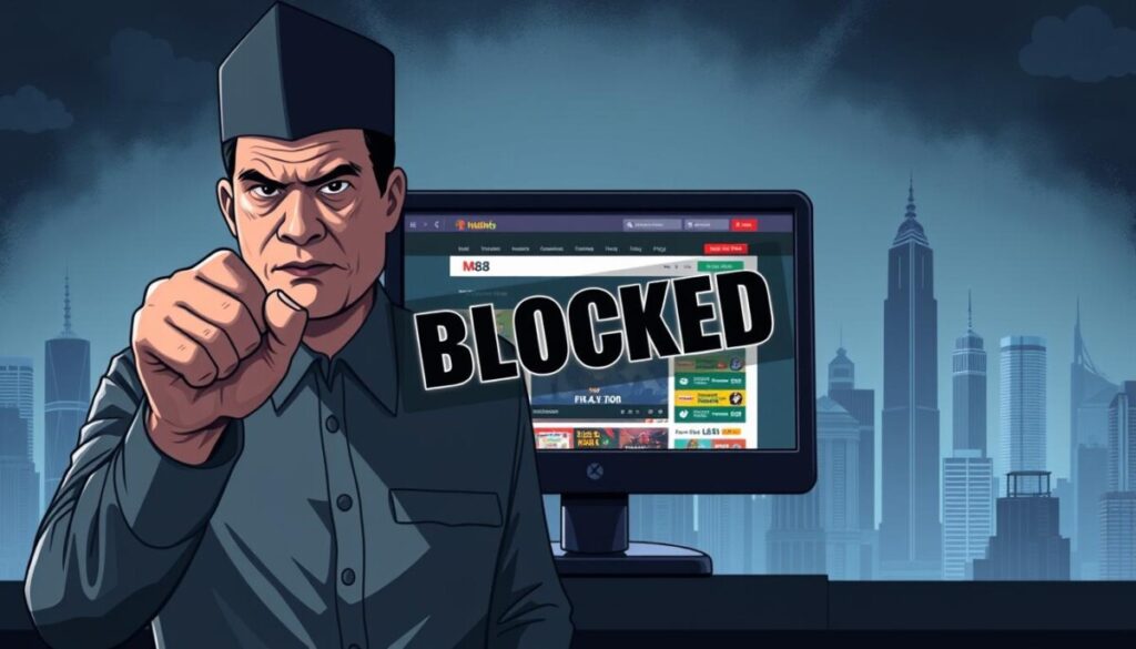 regulasi Kominfo blokir M88 Indonesia