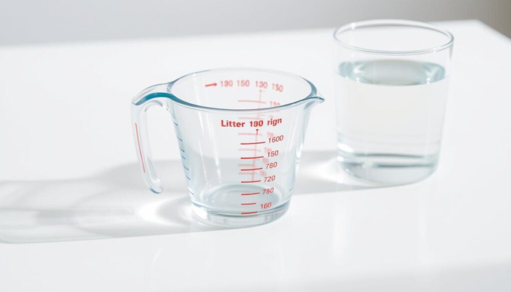 konversi liter ke gelas ukur standar
