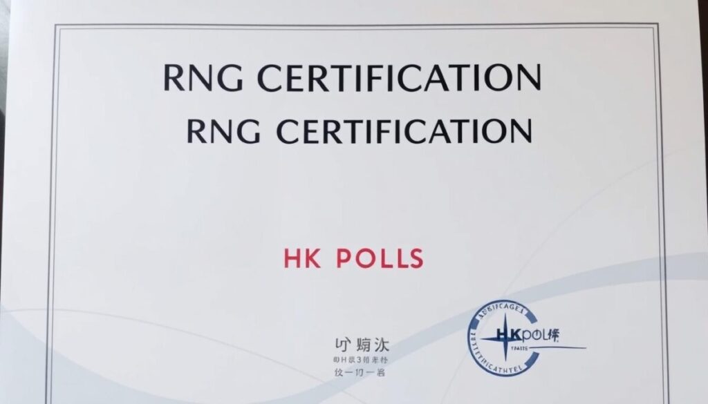 RNG certification HK Pools