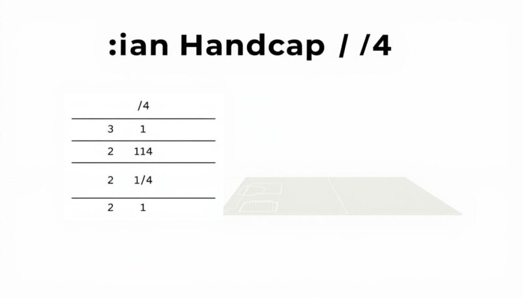 asian handicap 3/4 diagram