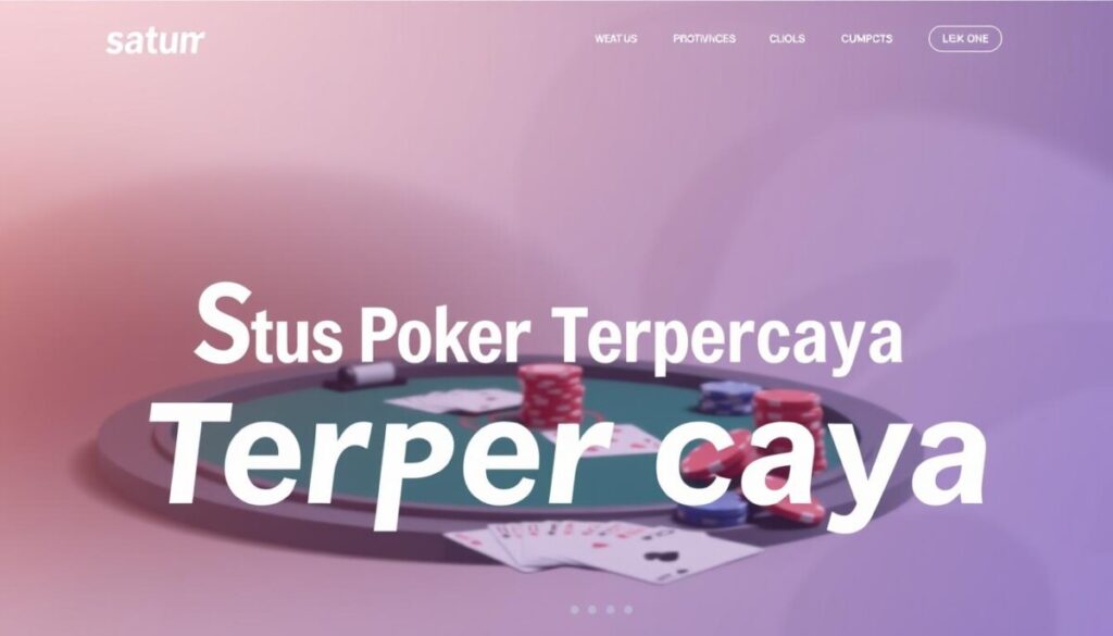 situs poker terpercaya